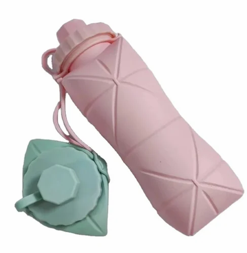 Collapsible & Leakproof Reusable Silicone Water Bottle 600 ML